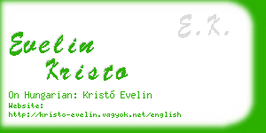 evelin kristo business card
